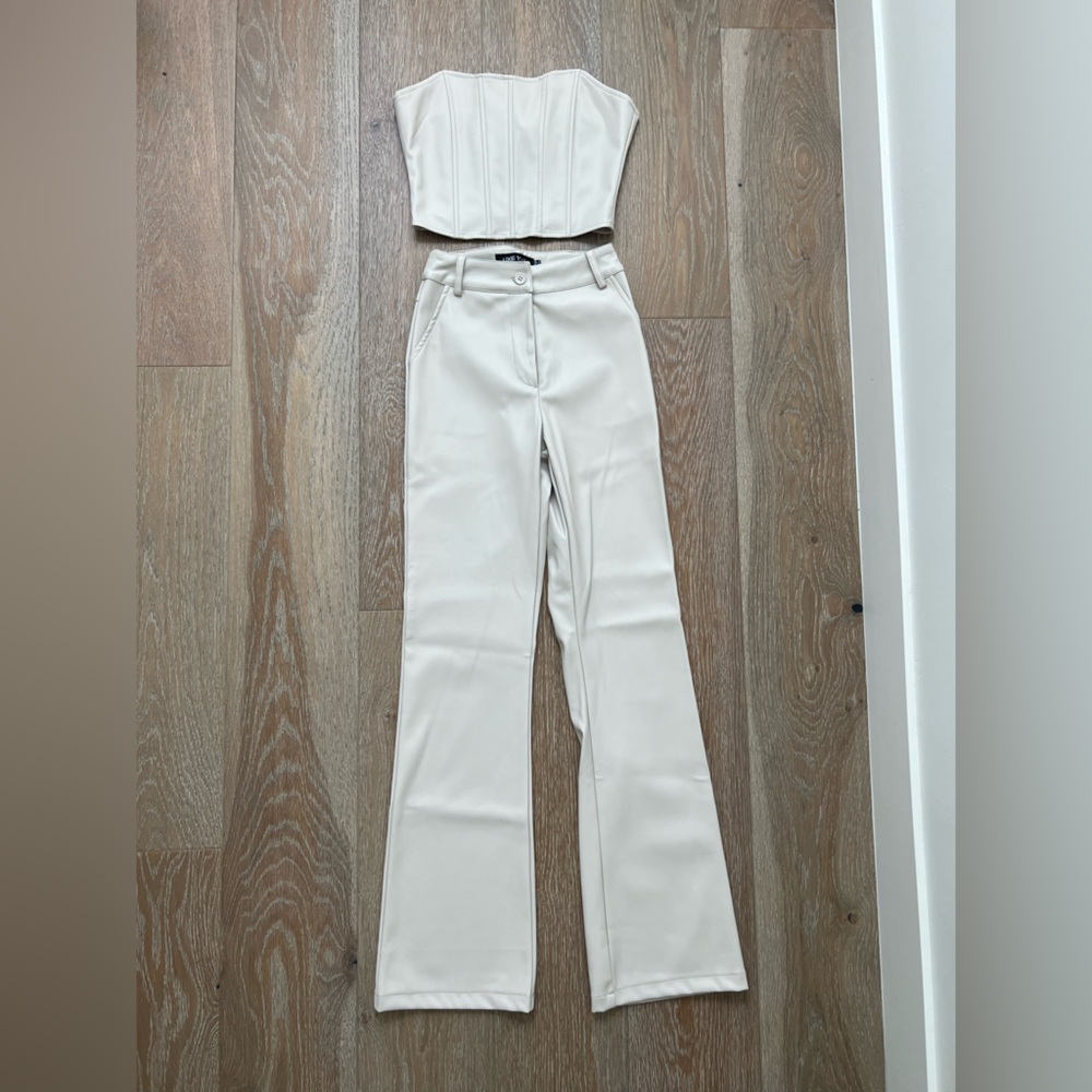 Luxe To Kill Leather Corset Bustier & Pants Set